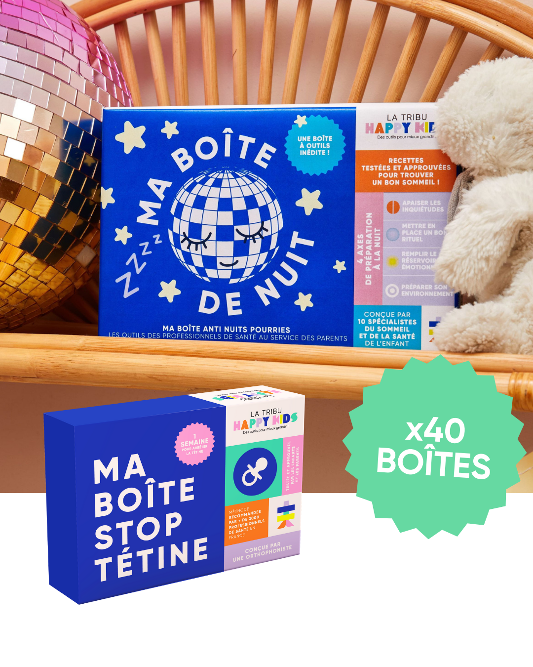 Je dors sans tétine x40