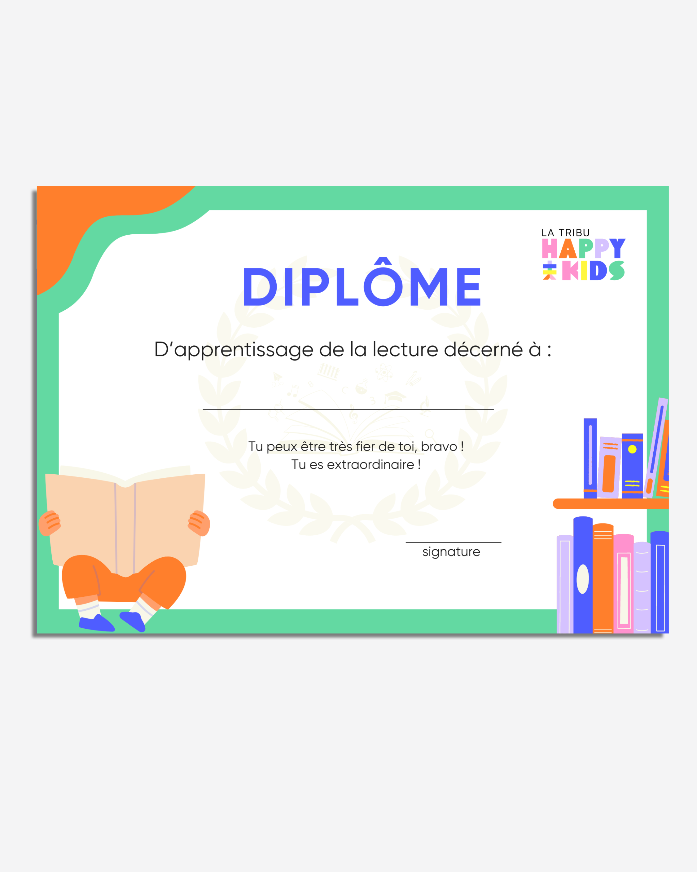 Diplôme Je sais lire