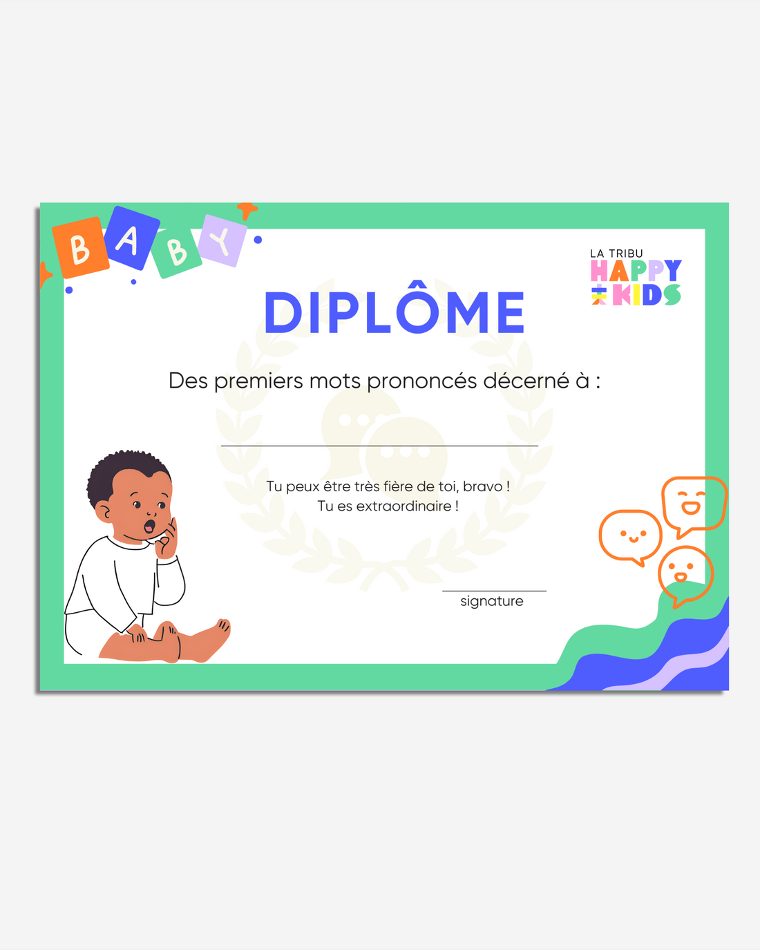 Diplômes Mes premiers mots